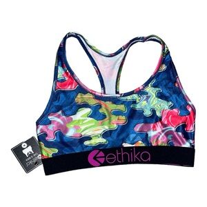 [Medium] ethika The S-Bra Blue Trippy Silk Sports Bra